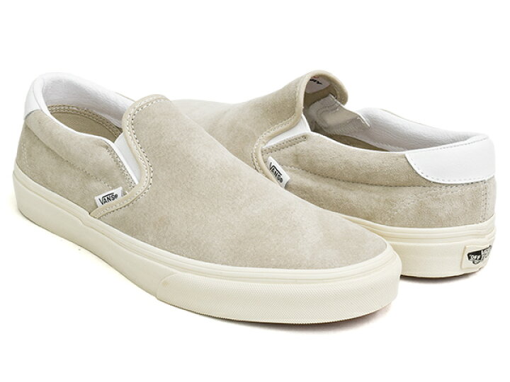 楽天市場 Vans Slip On 59 バンズ スリッポン ピグ スウェード オートミール オフホワイト 白 撥水 Pig Suede Oatmeal Snow White ｇｅｔｔｒｙ