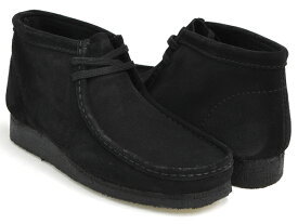 【5/30 23:59まで★期間限定セール】Clarks WALLABEE BOOT【クラークス ワラビー ブーツ】【ブラック 黒 スウェード スエード カジュアル シューズ メンズ 紳士 男性】BLACK SUEDE (WIDTH:G)