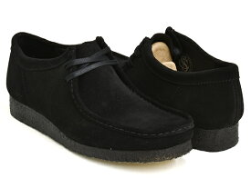 【5/30 23:59まで★期間限定セール】Clarks WALLABEE【クラークス ワラビー】【ブラック 黒 スウェード スエード カジュアル シューズ メンズ 紳士 男性】BLACK SUEDE (WIDTH:G)