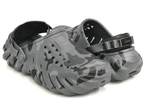 crocs ECHO DUCK CAMO CLOG�y�N���b�N�X �G�R�[ �N���b�O�z�y�_�b�N �J�� ���ʁz�y���� �T���_�� �����Y �E�B�����Y ���f�B�[�X ���j�Z�b�N�X �j�� ���� ����zCHARCOAL / BLACK