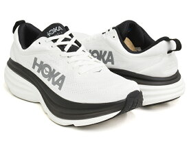 【4/30 23:59まで★期間限定セール】HOKA ONE ONE BONDI 8【ホカ オネオネ ボンダイ メンズ】【ランニング シューズ クッション ロード スポーツ カジュアル】【メンズ 男性 紳士 ホワイト ブラック】WHITE / BLACK