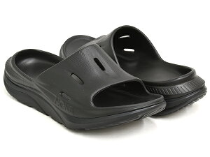 HOKA ONE ONE ORA RECOVERY SLIDE 3�y�z�J �I�l�I�l �I�� ���J�o���[ �X���C�h�z�y���J�o���[ �X���C�h �T���_���z�y�����Y ���f�B�[�X �j�����p �u���b�N�zBLACK / BLACK