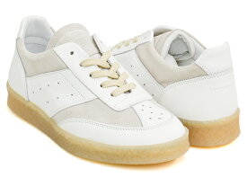 【4/30 23:59まで★期間限定セール】MM6 Maison Margiela 6 COURT SNEAKERS【エムエム6 メゾン マルジェラ コート スニーカー】【ジャーマントレーナー シューズ レディース レプリカ ホワイト】WHITE