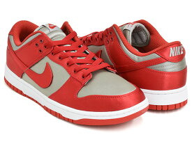 NIKE W DUNK LOW ESS SNKR''UNLV SATIN''【ナイキ ウィメンズ ダンク ロー レトロ】【ネバダ大学ラスベガス校 サテン レディース ジュニア 女性 WMNS】MEDIUM GREY / VARSITY RED - WHITE