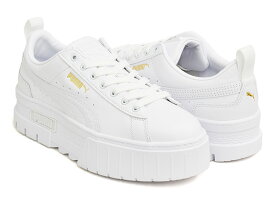 【5/30 23:59まで★期間限定セール】PUMA MAYZE CLASSIC WNS【プーマ メイズ レザー クラシック ウィメンズ】【厚底 スニーカー シューズ レディース ガールズ ジュニア 女性 サイズ】PUMA WHITE