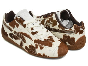 【現価格での販売は10/30 23:59まで】PUMA SPEEDCAT COW WNS【プーマ スピードキャット カウ ウィメンズ】【アニマル ウシ柄 レーシング ドライビング シューズ ロープロファイル レースコア】CHOCOLAT