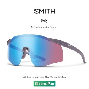 SMITH �X�~�X Defy �f�B�t�@�C Matte Meteorite Crystal CP Low Light Rose Blue Mirror �X�y�A�����YClear�t�� �A�W�A�t�B�b�g