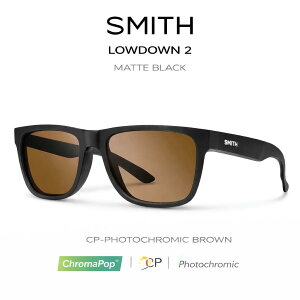 SMITH �X�~�X �T���O���X �y Lowdown 2 Matte Black �z �t�B�b�V���O �A�E�g�h�A �t�@�b�V���� �T�[�t�B�� �L�����v ���]�� �N���}�|�b�v ����