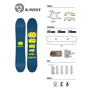 West Snowboarding キッズ ジュニア 子供 スノーボード K-WEST バックカントリー サーフライド フリーライド ハイブリッド キャンバー