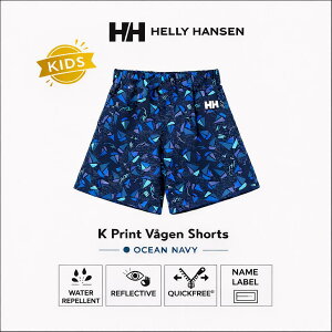 HELLY HANSEN PRINT VOGEN SHORTS KIDS ON HJ22604 �I�[�V�����l�C�r�[ �L�b�Y �V���[�c �n�[�t�p���c ���� �w���[�n���Z��