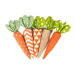 工芸品 イースターお祝い イベント 復活祭 用品 9色 チェック柄 不織布 diy パーティー ニンジン 人参 小物 装飾用品
