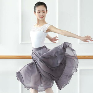 バレエスカート ジュニア 体操 巻きスカート 60cm ロング丈 ふんわり 大人 レッスン着 シフォン 練習着 大人用 ダンス スカート