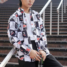 ブロックチェック柄 ヴィクトリアンパンプス コスチューム 衣装 ダンス シャツ ヒップホップ ハイヒール柄 韓国ファッショ 長袖