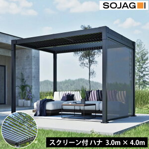 SOJAG �\�W���O �n�i �p�[�S�� 10×13�t�B�[�g ��3×4m �T�C�h�X�N���[���t �u���b�N �A���~�� �K�[�{ ���悯 �J�悯 UV�΍� �ډB�� �V�F�[�h�t�� �ϋv�݌v ���_���f�U�C�� �� �e���X �o���R�j�[ 