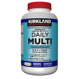�J�[�N�����h�V�O�l�`���[ �f�C���[ �}���`�r�^�~�����~�l���� 500�� Kirkland Signature Daily Multi Vitamin & Mineral 500 Count �T�v�������g ���N�H�i �h�{�⏕ �r�^�~�� �~�l���� ���e ���N ��e�� �܂�
