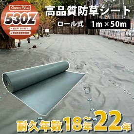防草シート グリーンアーツ 530Z 1m×50m 最高品質 耐用年数 20年 高耐久 雑草防止シート 雑草 シート 防草 半永久 ざっそう 畑 通路 砂利下 高密度 除草シート ぼうそうしーと 雑草対策 高透水 PET素材 不織布 人工芝 芝生 DIY 草 庭 ガーデニング 草 駐車場 送料無料
