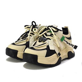 ジョイマリオ　Joy&Mario　合皮　ダブルヒモ　厚底　スニーカー