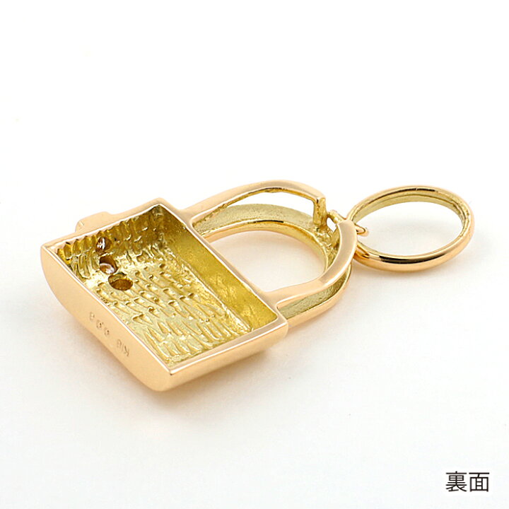 楽天市場】K18 18金 18k カデナ 南京錠 パドロック 鍵 ロック ダイヤ 