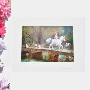 【送料無料】天使 額絵 妖精の森 【画題イフ アイ ワー ア プリンセス】 (フェアリープリンセスと小さな仲間たち) 英国製 シャーロット バード フォトグラフ 妖精フェアリー 天使 雑貨 ギ