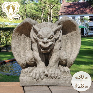 楽天ランキング1位【ガーゴイルF】【ストーン製】 ヨーロッパ 英国製【送料無料】ガーデニング ガーデン 雑貨 オーナメント おしゃれ 置物 ガーデニング雑貨 イングリッシュガーデン 庭 魔