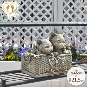  p Xg[ yqL̃v^[zv^[ catu lR  K[fjO K[f I[ig y d8.6kg CObVK[f English Kittens Planter 