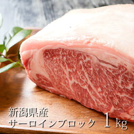 【送料無料】 ステーキ サーロイン ブロック1kg （ 牛肉 お祝い 熟成肉 ギフト 詰合せ バーベキュー キャンプ 中島牧場 新潟県産 母の日 父の日 敬老の日 パーティー お中元 お歳暮 誕生日 プレゼント）