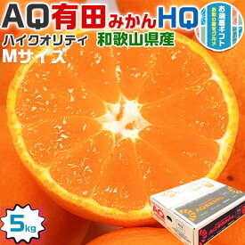 最大2000円クーポン◆お歳暮 ギフト AQ 有田 みかん HQ (ハイクオリティ) Mサイズ 5kg【有田認定・味一がリニューアル】高級みかん・贈答用　JAありだ・ありだ共選【和歌山県産・贈答用】送料無料　AQ有田 QUALITY認定