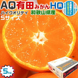 最大2000円クーポン◆お歳暮 ギフト AQ 有田 みかん HQ (ハイクオリティ)　小玉　Sサイズ 5kg【有田認定・味一がリニューアル】高級みかん・贈答用　JAありだ・ありだ共選【和歌山県産・贈答用】送料無料　AQ有田 QUALITY認定