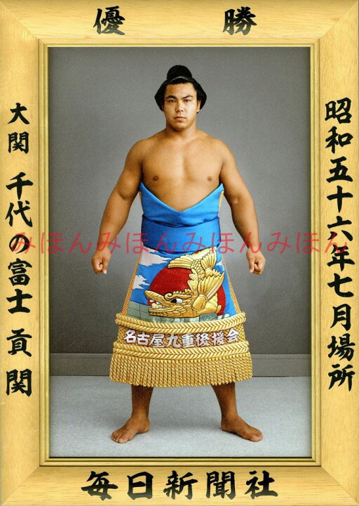楽天市場】千代の富士貢関 優勝ミニ額 大相撲ミニ額 大相撲優勝額 昭和 