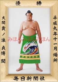 貴ノ浪貞博関　優勝ミニ額 大相撲ミニ額 大相撲優勝額　平成9年11月場所 優勝 大関 貴ノ浪貞博関（2回目の優勝）