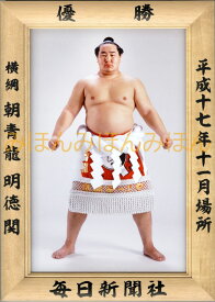 朝青龍明徳関　優勝ミニ額 大相撲ミニ額 大相撲優勝額　平成17年11月場所 優勝 横綱 朝青龍明徳関（15回目の優勝）優勝記念品 相撲グッズ 力士グッズ 相撲取りグッズ 国技館 限定品 記念品 コレクション 写真 H1711