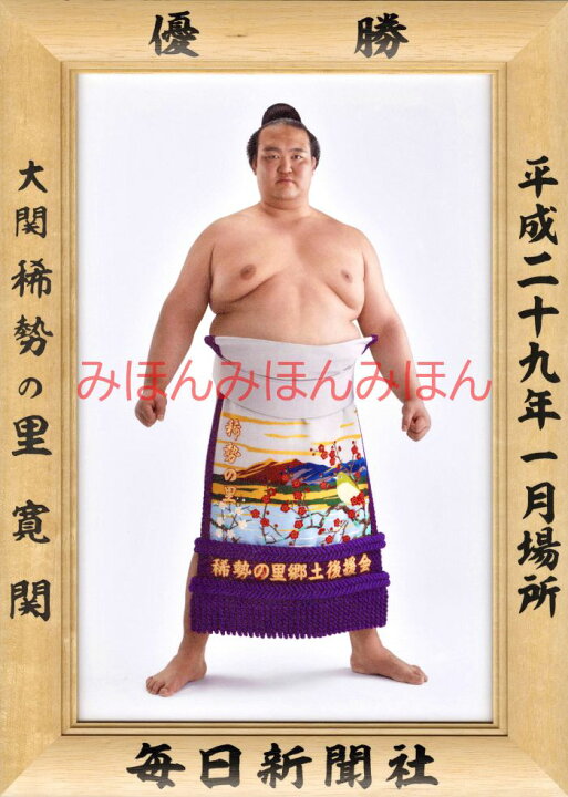 楽天市場】【最大2000円OFFクーポン】稀勢の里寛関 優勝ミニ額 大相撲