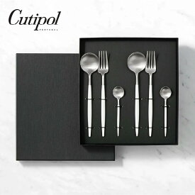 【最大1000円OFFクーポン】正規品 GOA/ホワイトシルバー 6本セット［クチポール］ 6点 ギフト ギフトセット 結婚祝い プレゼント 食器セット ペア カトラリー ステンレス モダン 上品 おしゃれ クチポール 内祝い 新築祝い のし掛け