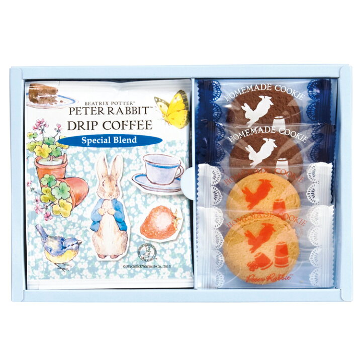 楽天市場 ピーターラビット 送料無料 コーヒー スイーツギフト コーヒー クッキー キャラクター ベビー 誕生日 内祝い 結婚祝い 出産祝い 結婚内祝い 出産内祝い 引き出物 お返し 快気祝い 引っ越し ご挨拶 お供え物 帰省 敬老の日 ギフトリアン