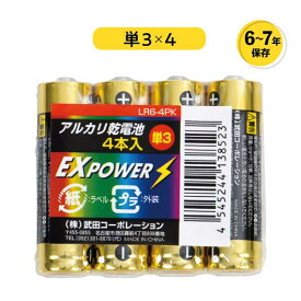 【18日限定クーポン】【30%OFF】 販促品 乾電池 長期保存アルカリ乾電池4本パック　単3 乾電池 即納 販促品 激安 乾電池 200円 人気 100円台 敬老会 プレゼント イベント セール sale