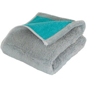 【選べる枚数(1〜10枚)】DAILY PRAIRIEリバーシブルハーフバスタオル<グレー/ターコイズ>(COREV-HB-TQ)【今治タオル】(認定番号:第2021-823号)【送料込み価格】※こちらの商品は箱に入って