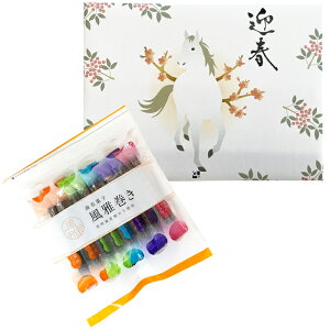 【選べる箱数(1〜20箱)】「迎春 午」海苔菓子 風雅巻き 1箱(5種類12本入)(クラフトBOX入)熊本県産【送料込み価格】