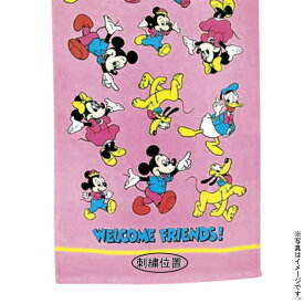 【刺繍名入れ】ディズニー ウェルカムパーティーフェイスタオル（DS-9205）【送料込み価格】