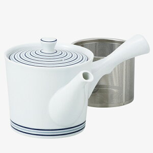 【即日出荷】白磁渦 SS中急須(425ml)(73549)スーパー・ステンレス茶こし【送料込み価格】