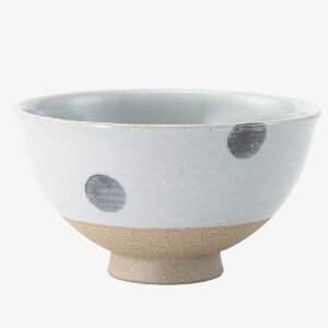 【選べる個数(1〜10個)】水玉 軽量飯碗(300ml)(中・灰) (74102)クラシノウツワ【送料無料】