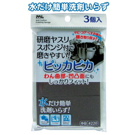 【セット売り】12個セット 輝き取戻す研磨ヤスリスポンジ付3個#220中目　seiwa43-288AK【t5】