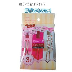 Berry Colors 厚物キャッチピンチ 3個入り 洗濯バサミ 厚手の物に！ seiwa38-802AK【t5】