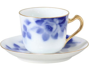 大倉陶園【ブルーローズ】コーヒー碗皿 カップ＆ソーサーコーヒーカップ Blue Rose8011【pointn】