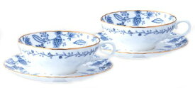 ノリタケ【ブルーソレンティーノ】ティー碗皿ペアセット ブルーソレンティーノ noritake blue sorrentino/ティーカップ カップ＆ソーサーp58043a4562【pointn】