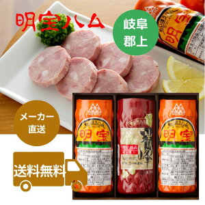 【要エントリーP19倍マラソン限定】【送料無料 レビュー特典あり】明宝ハム2種の3本入りセット(H2Z-B)ハム ソーセージ 詰合せ ギフト お歳暮 早期 有名店 老舗 豚 ポーク 産直 内祝 御祝 御