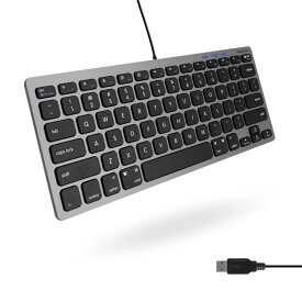 mac キーボード 有線 コンパクト サイズ US配列 mac Windows兼用 静音性に シザースイッチ フルサイズ 78キー 在宅勤務 テレワーク (SLIMKEYCSG) compact USB-A Keyboard for Mac US QWERTY Key Cap Layout