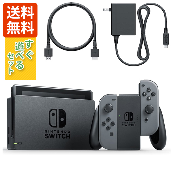 30日間動作保障 Nintendo Switch 本体 Joy Con L グレー R 旧型 すぐ遊べるセット 任天堂 ニンテンドースイッチ 中古