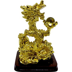 昇龍 置物 開運招福 金色 竜 ドラゴン 11cm開運招福 縁起物 金運上昇 新築祝い 金竜 開運 インテリア お祝い 風水 財産運向上 招福開運 商売繁盛 開運 干支 厄除け 龍の置物 開運祈願 風水龍