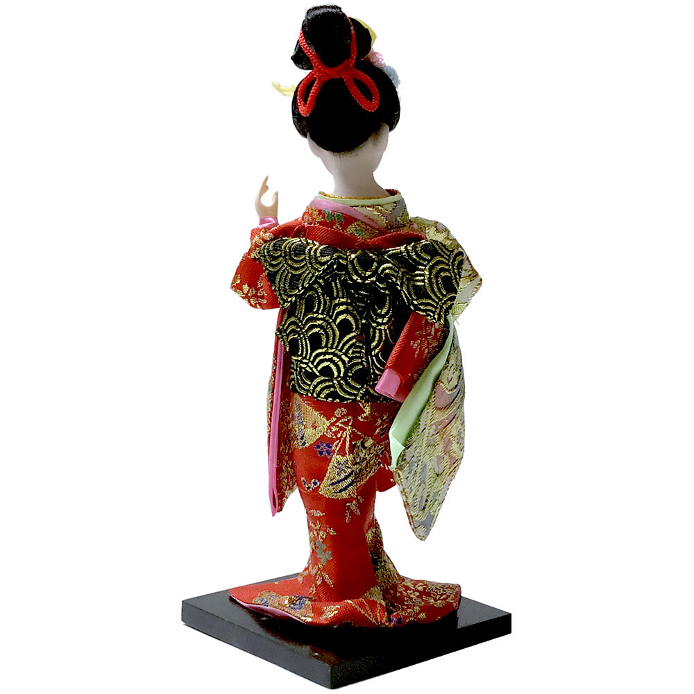 最低価格の最低価格の日本人形 扇子 美人（9インチ）約24ｃｍ<br><br>縁起物 インテリア 日本人形・フランス人形 