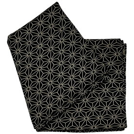 大判 ハンカチ 麻の葉 紺 綿 100％ 53cm x 53cm 日本製風呂敷 和風 和柄 日本 吉祥模様 縁起物 メンズ 厚手 コットンハンカチ レトロ お洒落 大正ロマン 男女兼用 着物 浴衣 和装 バンダナ ミニ風呂敷 スカーフ お弁当包み ランチョンマット 手芸用布 父の日 送料無料